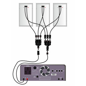 3 Panel Connectors pair, 3 Wire In, 1 Wire Out
